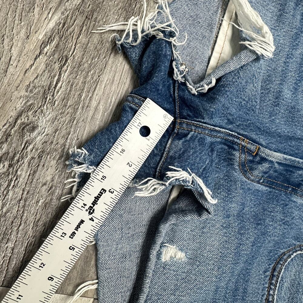 Levis Premium 501XX Blue‎ Womens 26 High Rise Button Fly Raw Cutoff Jean Shorts - Picture 7 of 14